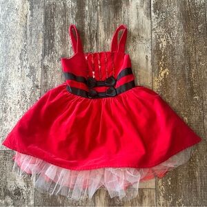 Harajuku Mini Red Velvet Dress Size XS 4/5